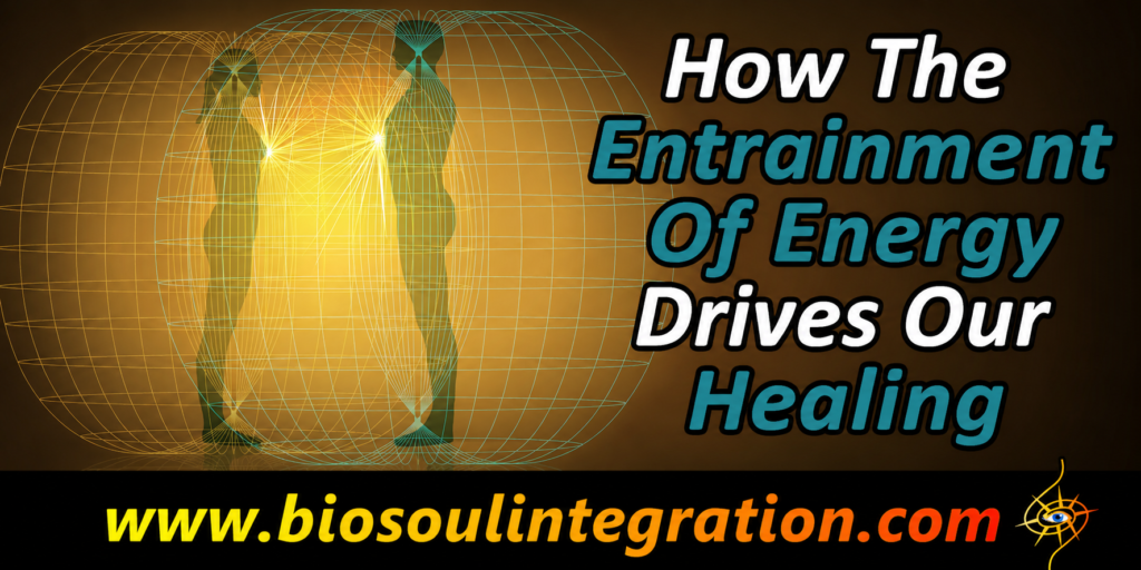 two people standing in each other's energy field representing the law of entrainment