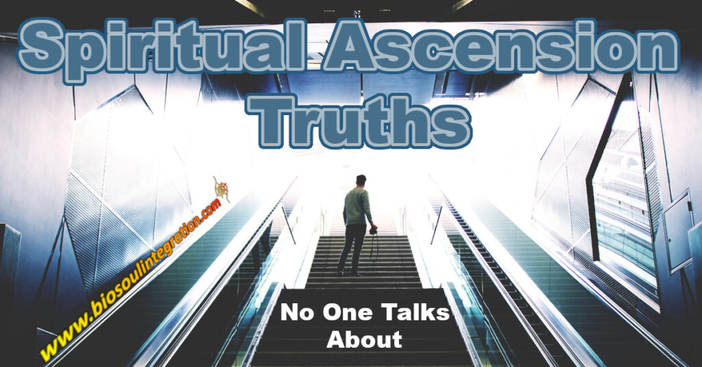 man ascending on an escalator from the shadows representing the shadow work we must to in the process of spiritual ascension