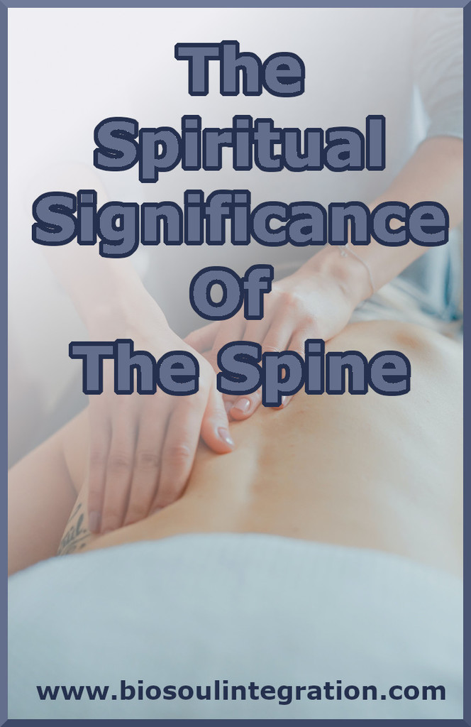 a person putting hands on a client's spine