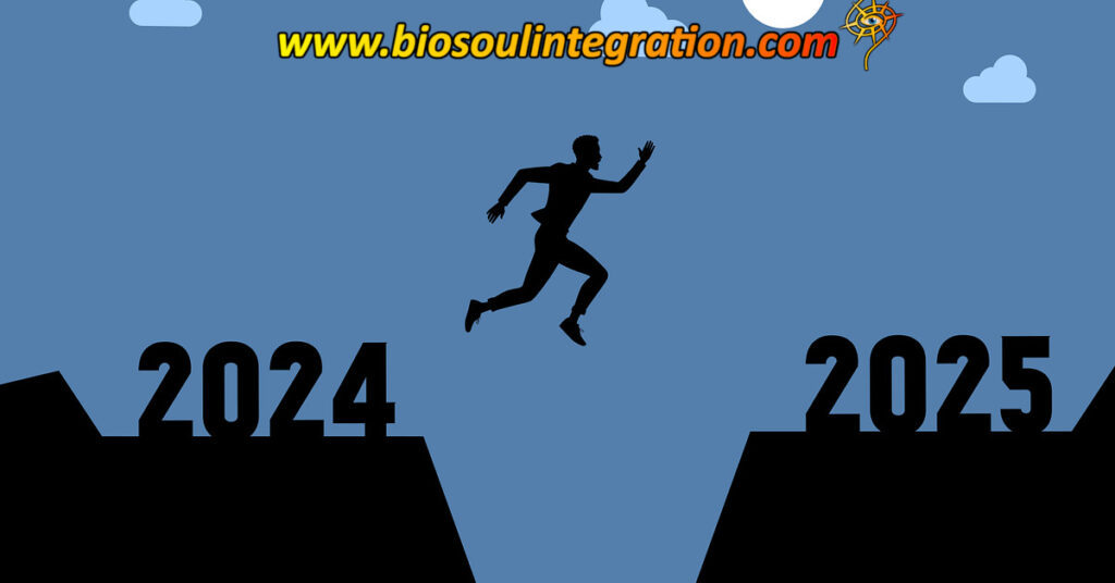 man jumping across gap from 2024 to 2025