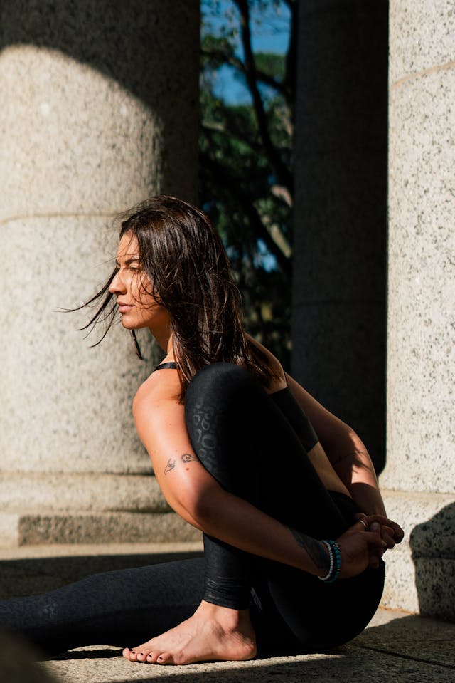 woman doing a yoga pose