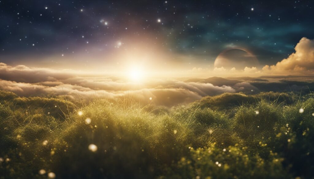 image of where heaven and earth meet representing spiritual ascension