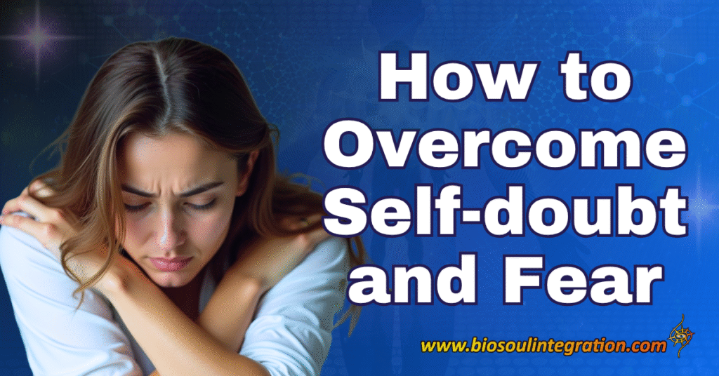 A woman hugging herself feeling fearful and having self doubts where does self doubt come from