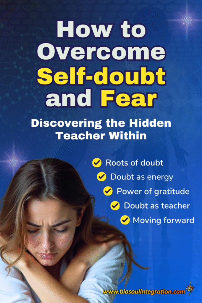 Infographic showing how to overcome self-doubt and fears