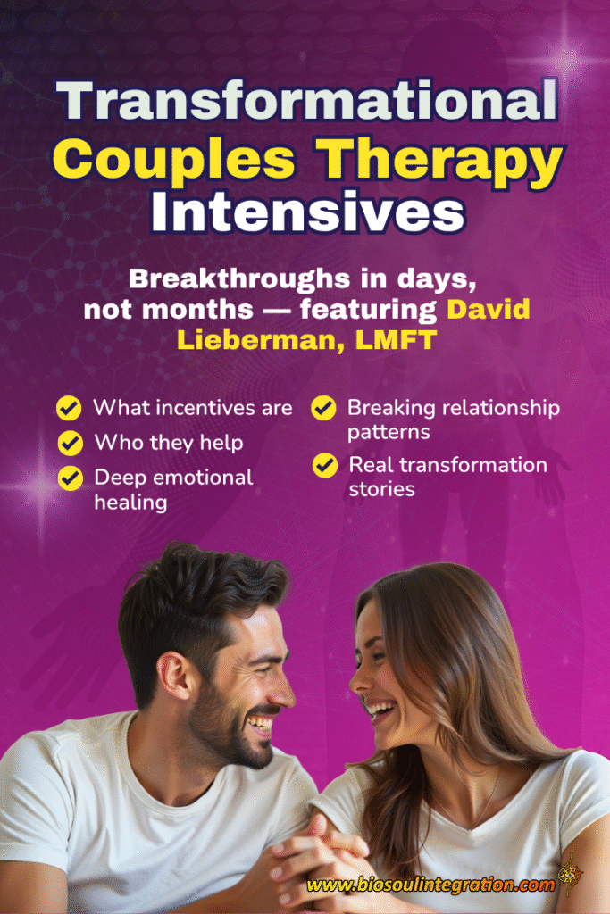 Infographic showing transformational couples therapy intensives