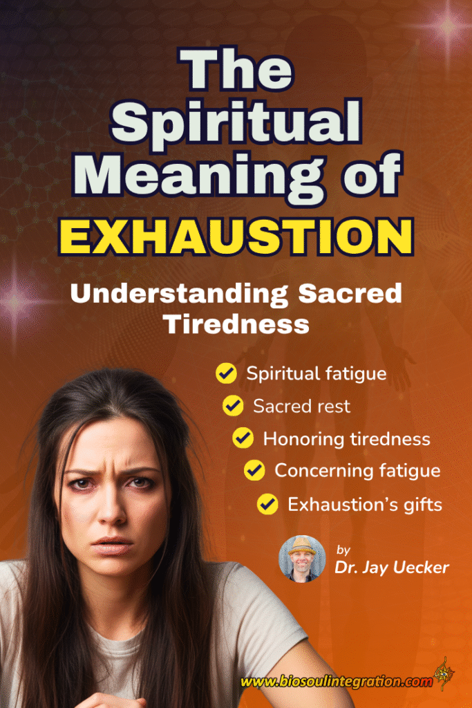 Infographic showing the spiritual meaning of exhaustion