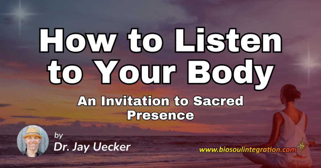 How to listen to your own body