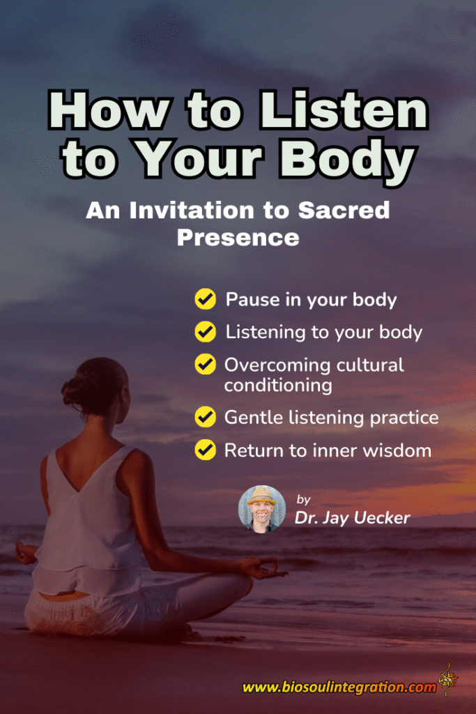 Infographic showing how to listen to your own body